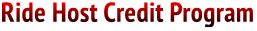 Ride Host Credit Program Ride Host Credit Program
